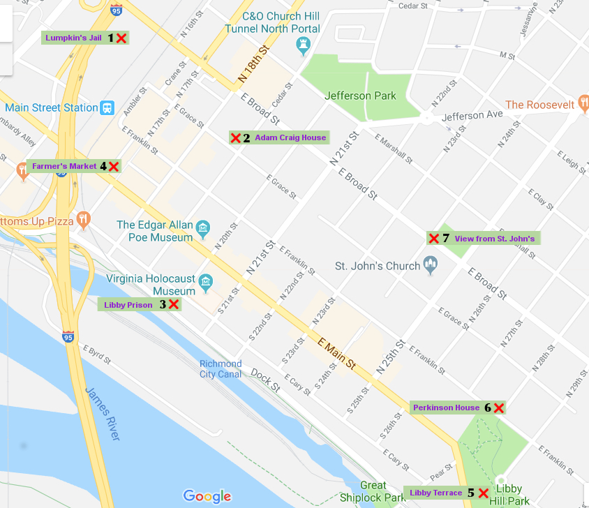 Map of Walking Tour 2018
