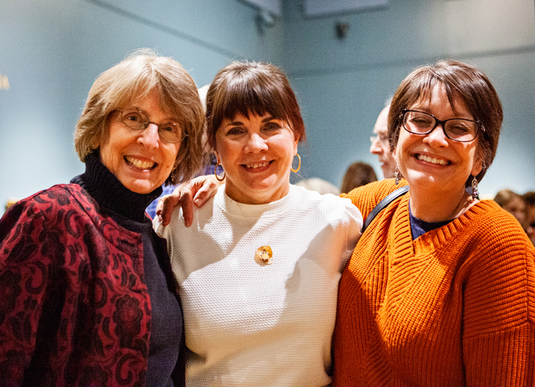 Gigi, Meg and me at the exhibit (photo credit: Penelope M. Carrington)