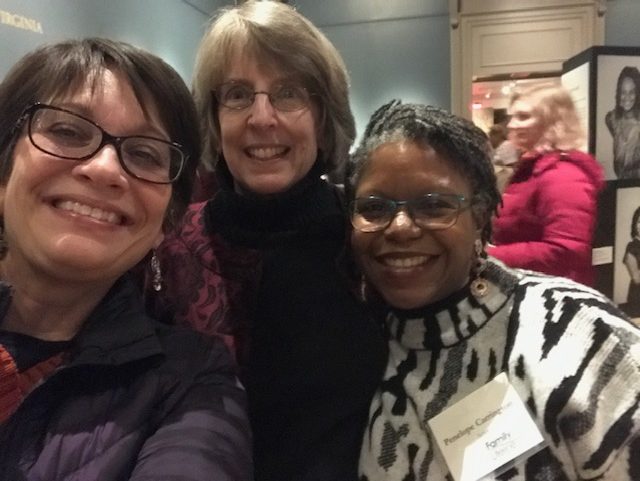 Selfie! Meg Medina, Pen Carrington, and me at the exhibit