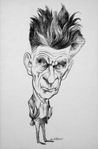 Caricature of Beckett by Edmund S. Valtman